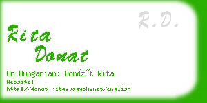 rita donat business card